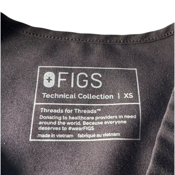Figs Women's Sz XS Casma Technical Collection Black Scrub Top FW1100 - Picture 4 of 9